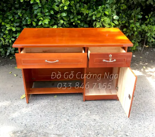 Bàn Làm Việc Gỗ Thông Ghép