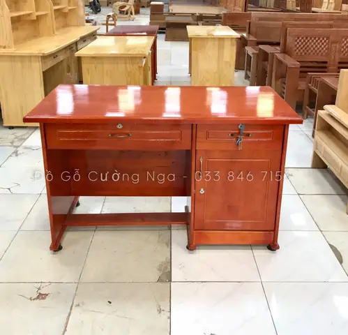 Bàn Làm Việc Gỗ Thông Ghép