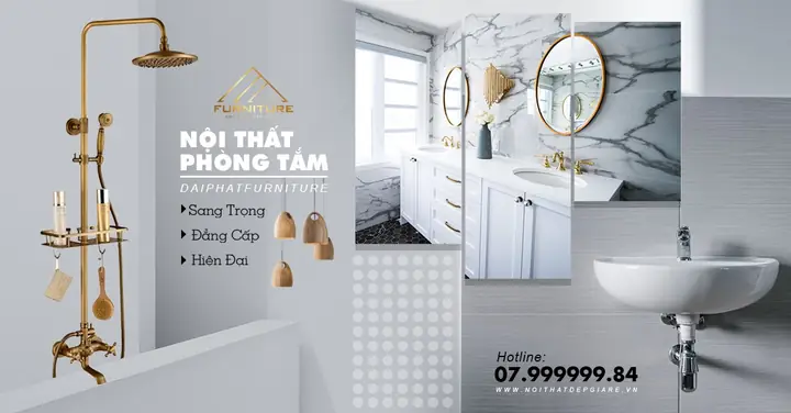 Bảng Giá Thiết Bị Nội Thất Phòng Nhà Tắm Mạ Vàng 24k Cổ Điển Đẹp Rẻ Tphcm