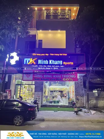 Dự Án Thiết Kế Thi Công Showroom Shop Minh Khang Sport Tại Phú Giáo Bình Dương - 2022 Dự Án Thiết Kế Thi Công Showroom Shop Minh Khang Sport Tại Phú Giáo Bình Dương - 2022