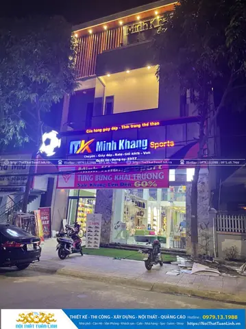 Dự Án Thiết Kế Thi Công Showroom Shop Minh Khang Sport Tại Phú Giáo Bình Dương - 2022 Dự Án Thiết Kế Thi Công Showroom Shop Minh Khang Sport Tại Phú Giáo Bình Dương - 2022