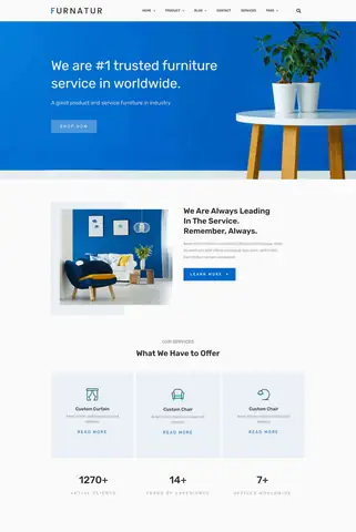 Mẫu Giao Diện Thiết Kế Website Nội Thất Furnatur Mẫu Giao Diện Thiết Kế Website Nội Thất Furnatur