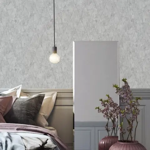 Giấy Dán Tường Bạc Họa Tiết