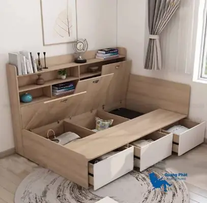 Thông Tin Chi Tiết Sản Phẩm Giường Ngủ Đơn Kèm Kệ Trang Trí, Ngăn Kéo Gn14: Thông Tin Chi Tiết Sản Phẩm Giường Ngủ Đơn Kèm Kệ Trang Trí, Ngăn Kéo Gn14: