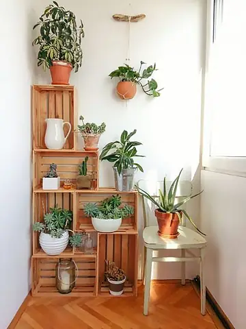Kệ Làm Từ Thùng Gỗ Pallet Cho Ban Công, Hiên Nhà Kệ Làm Từ Thùng Gỗ Pallet Cho Ban Công, Hiên Nhà