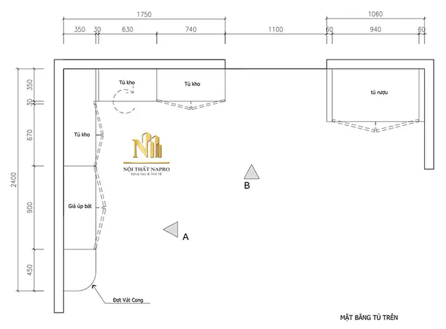 Thiết Kế 3d Mẫu Tủ Bếp Gỗ Sồi Nso08