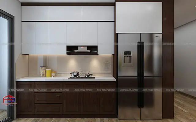 Chất Liệu Sử Dụng Làm Tủ Bếp Gỗ Sồi Nga Tbsn38 Và Nội Thất Phòng Khách Nhà Anh Tuấn