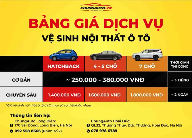 Có Mấy Gói Vệ Sinh Nội Thất Ô Tô? Giá Từng Gói Vệ Sinh Nội Thất Ô Tô Như Nào? Có Mấy Gói Vệ Sinh Nội Thất Ô Tô? Giá Từng Gói Vệ Sinh Nội Thất Ô Tô Như Nào?