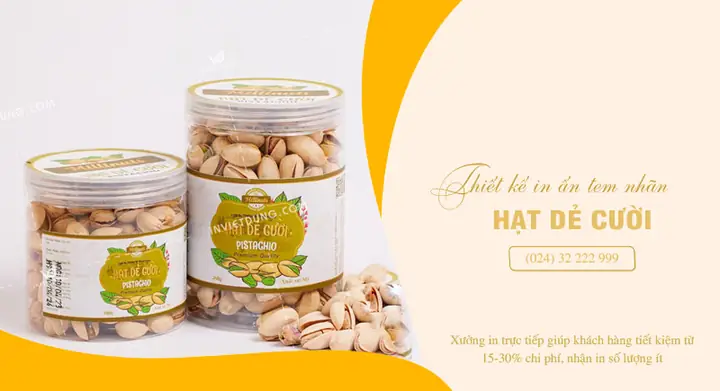 In Tem Nhãn Hạt Dẻ Cười