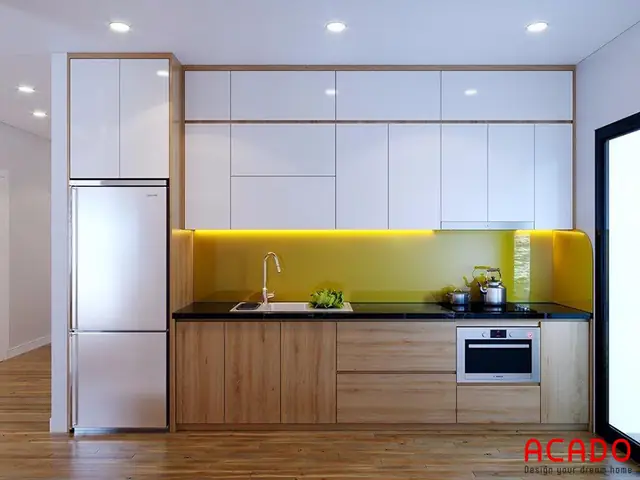 Mẫu Tủ Bếp Acrylic Hình Chữ I Do Acado Thực Thi Mẫu Tủ Bếp Acrylic Hình Chữ I Do Acado Thực Thi