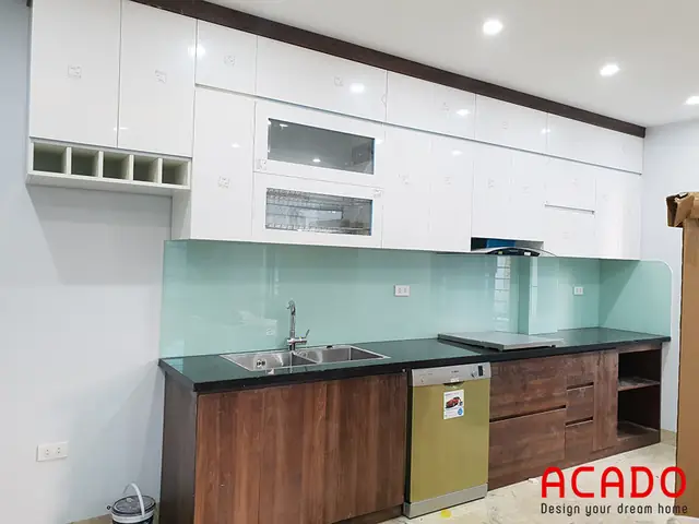 Mẫu Tủ Bếp Acrylic Màu Hiện Đại Mẫu Tủ Bếp Acrylic Màu Hiện Đại