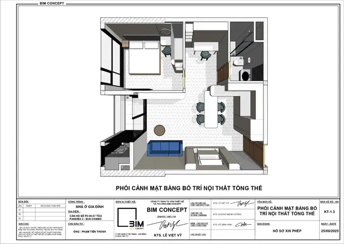 Bản Vẽ Nội Thất Chung Cư Mini Phong Cách Hiện Đại
