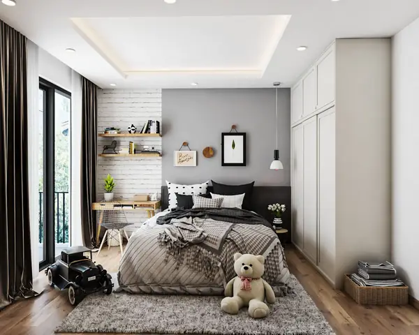 Thiết Kế Nội Thất Phòng Ngủ 16m2 Cho Bé Trai