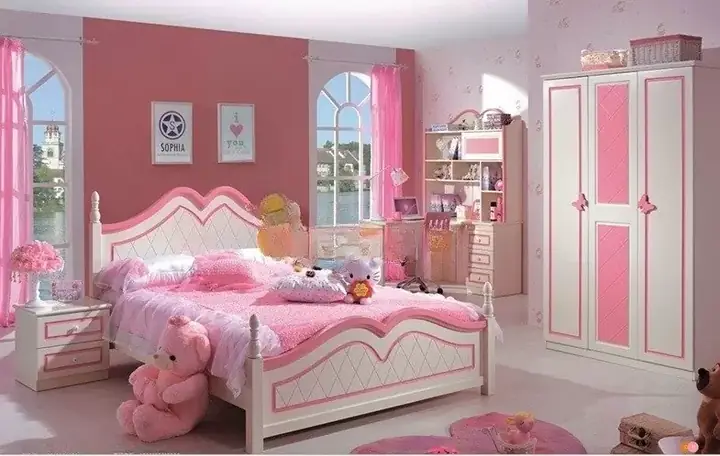 Mẫu Phòng Ngủ Màu Hồng Phong Cách Tân Cổ Điển Mẫu Phòng Ngủ Màu Hồng Phong Cách Tân Cổ Điển