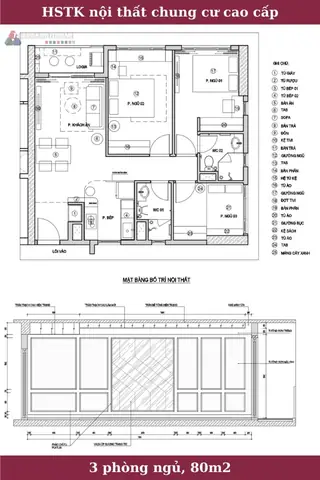 Bản Vẽ Hồ Sơ Triển Khai Nội Thất Căn Hộ Chung Cư Cao Cấp Diện Tích 80m2 Bản Vẽ Hồ Sơ Triển Khai Nội Thất Căn Hộ Chung Cư Cao Cấp Diện Tích 80m2
