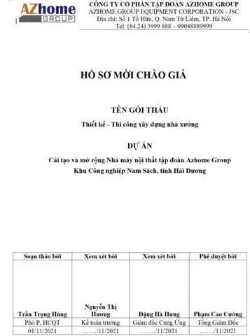 Hồ Sơ Mời Thầu Thi Công Nội Thất: Hướng Dẫn Chi Tiết Cho Doanh Nghiệp