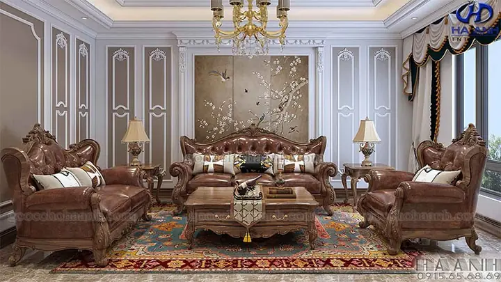 Chi Tiết Bộ Sofa Tân Cổ Điển Hkc-601