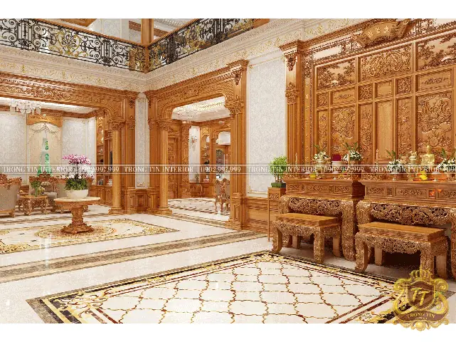 Thiết Kế Chi Tiết Phòng Thờ Gỗ