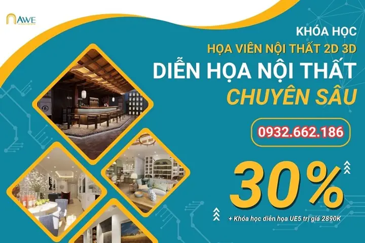 Thời Gian Và Lịch Học Khóa Họa Viên Thiết Kế Nội Thất Awe