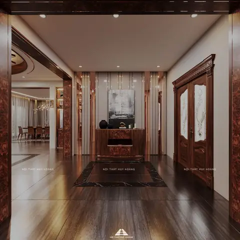 Thiết Kế Nội Thất Phòng Khách Gỗ Óc Chó Tại Biệt Thự Sala, Quận 2, Tp. Hồ Chí Minh