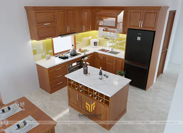 Thiết Kế Độc Đáo Tủ Bếp Gỗ Xoan Đào Hagl Thuận Phát. Thiết Kế Độc Đáo Tủ Bếp Gỗ Xoan Đào Hagl Thuận Phát.