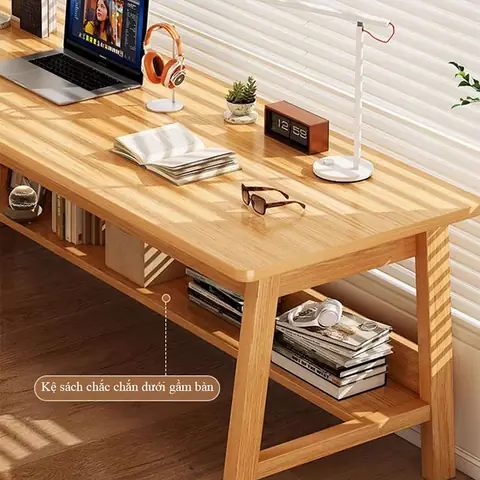 Bàn Học Đôi Bằng Gỗ Thiết Kế Rộng Rãi Bh655