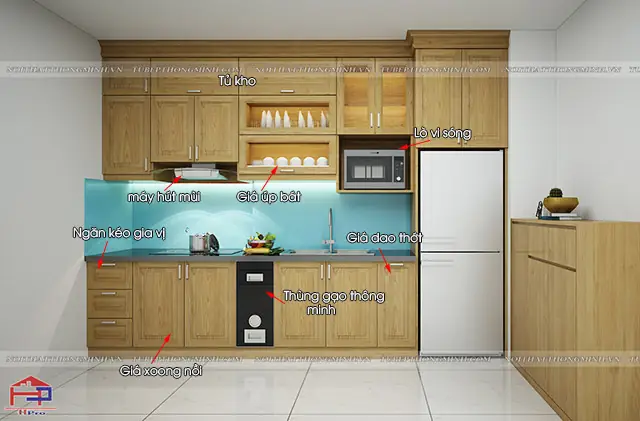 Mẫu Tủ Bếp Gỗ Sồi Mỹ Đẹp Tbsm14 Nhà Chị Hằng - Từ Sơn, Bắc Ninh Có Gì Đặc Biệt?