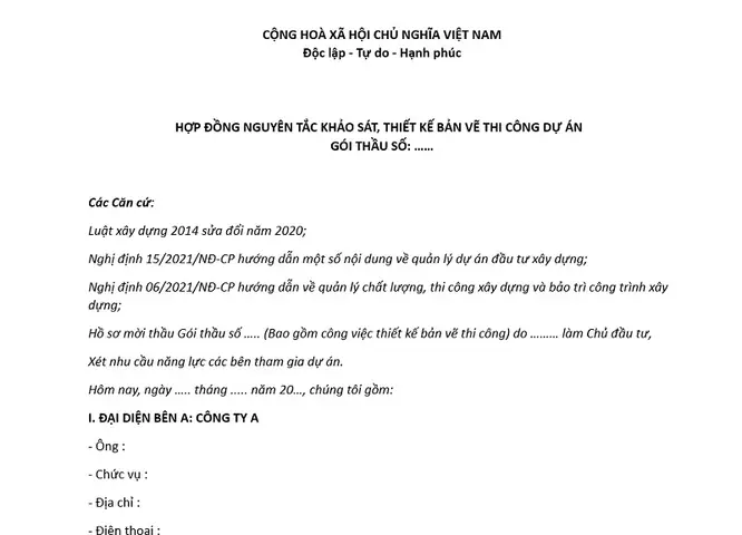 Hợp Đồng Nguyên Tắc Thi Công Xây Dựng Là Gì? Hợp Đồng Nguyên Tắc Thi Công Xây Dựng Là Gì?