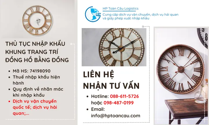 Thủ Tục Nhập Khẩu Khung Trang Trí Bằng Đồng 2025