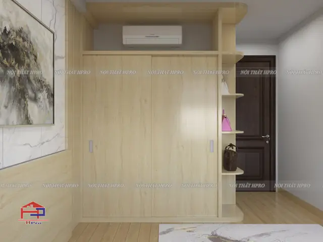Ý Tưởng Thiết Kế Nội Thất Phòng Ngủ Gỗ Công Nghiệp Hiện Đại Nhà Anh Tú - Nhật Tân