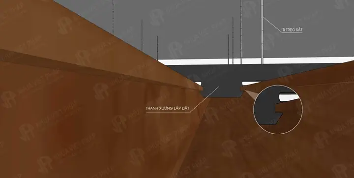 Cài Thanh Lam Gỗ Nhựa Vào Hệ Xương Đã Cố Định