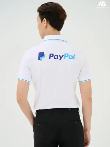 Áo Đồng Phục Công Ty Piquecool Pro Màu Trắng Gạo Phối Lé Viền Màu Ya Đậm