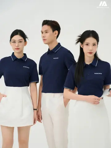 Áo Đồng Phục Công Ty Piquecool Pro Màu Xanh Đen Phối Lé Viền Màu Trắng