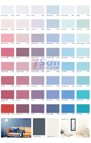 Bảng Màu Sơn Jotun Majestic Mới Nhất 2025