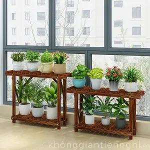 Kệ Gỗ Để Cây Cảnh Trong Nhà Ngoài Trời Và Ban Công Kgtn 011ktt045