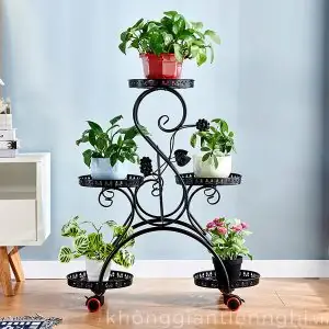 Kệ Sắt Để Chậu Hoa Cây Cảnh Ngoài Trời Trong Nhà Kgtn 011ktt040