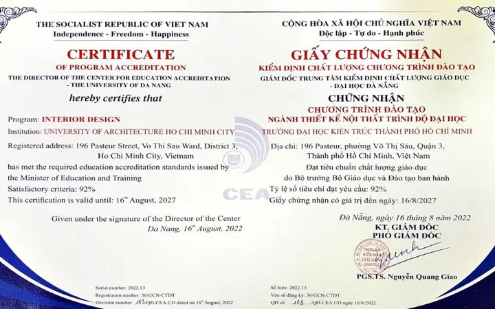 Chứng Chỉ Thiết Kế Nội Thất Là Gì?