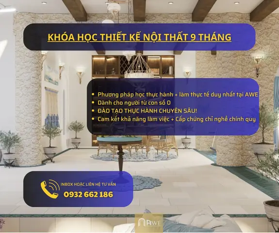 Khóa Học Thiết Kế Nội Thất Ngắn Hạn Tại Awe