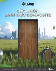 Cửa Nhôm Sinh Thái Composite Huge – Giải Pháp Cửa Nội Thất Bền Vững, Chống Mối Mọt Tuyệt Đối