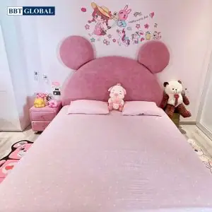 Giường Trẻ Em Gấu Đáng Yêu Cho Bé Gái Bọc Đệm Gte-02 Giường Trẻ Em Gấu Đáng Yêu Cho Bé Gái Bọc Đệm Gte-02