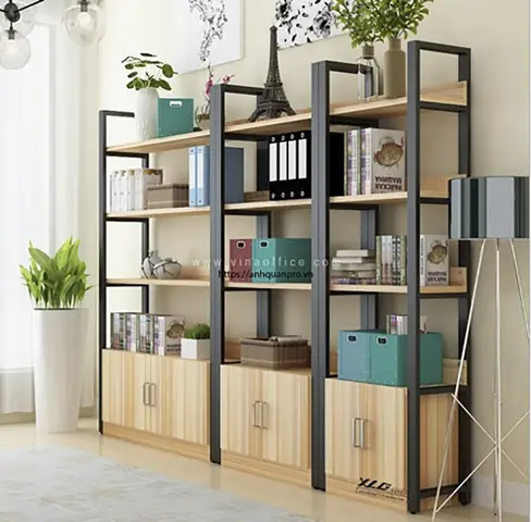 + Kệ Gỗ Trang Trí Khung Sắt Kgc04