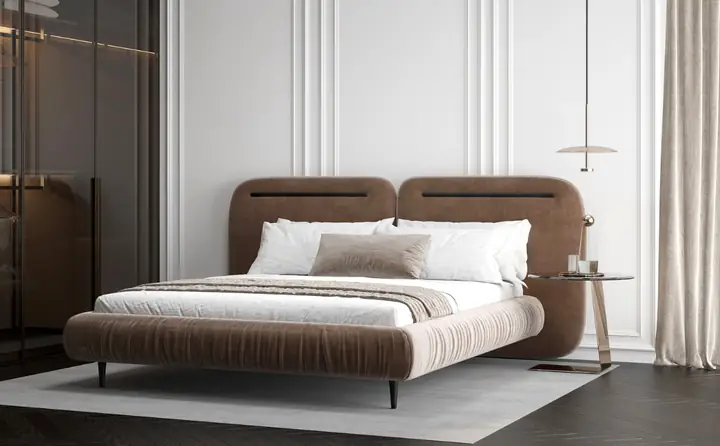 Giường Bọc Nệm Tân Cổ Điển