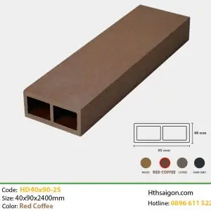 Lam Gỗ Nhựa Hd40x90 Red Coffee