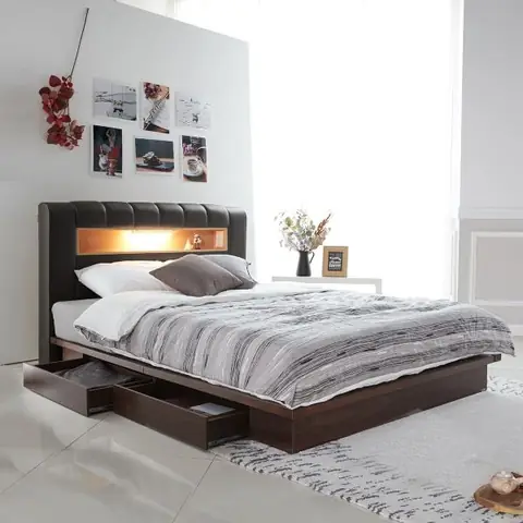 Giường Led Da Pu Size Queen