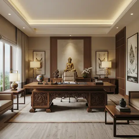 Văn Hóa Phật Giáo Và Thiết Kế Nội Thất Phòng Chủ Tịch