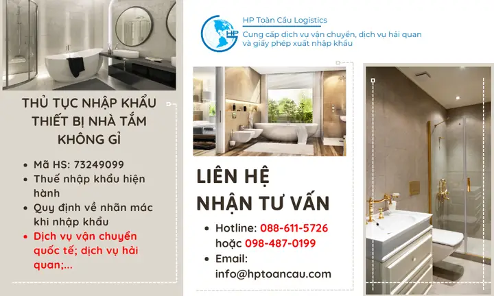Thủ Tục Nhập Khẩu Thiết Bị Nhà Tắm Bằng Thép Không Gỉ 2025