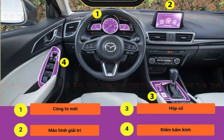 Nên Dán Ppf Nội Thất Xe Mazda 3 Tại Những Vị Trí Nào?