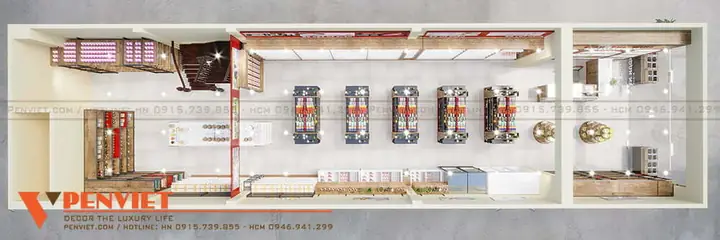 Thiết Kế Nội Thất Siêu Thị Mini Hoàn Hương