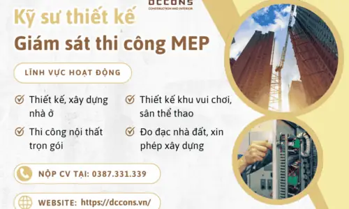 Dccons Tuyển Dụng Vị Trí Kỹ Sư Xây Dựng