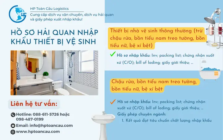 Thủ Tục Hải Quan Nhập Khẩubệ Xí Bệt